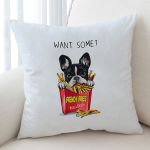 French Fries Bulldog SWKD4653 Cushion Cover