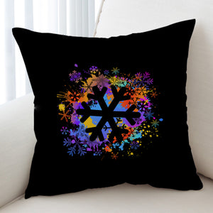 Colorful Spray Snowflake SWKD4655 Cushion Cover