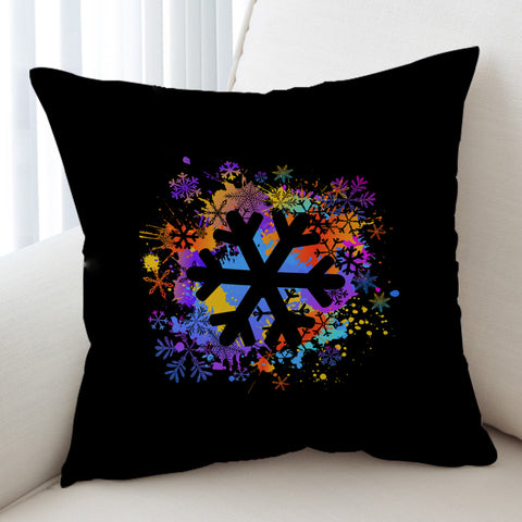 Image of Colorful Spray Snowflake SWKD4655 Cushion Cover