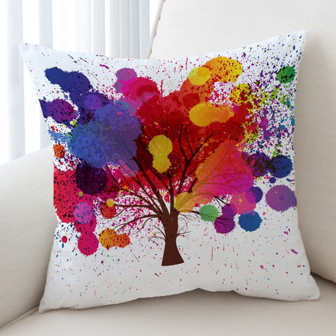 Image of Colorful Splash Big Tree SWKD4657 Cushion Cover