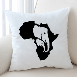 B&W Elephant Sketch Icon SWKD4659 Cushion Cover