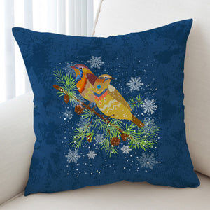 Colorful Geometric Sunbirds In Snow Navy Theme SWKD4745 Cushion Cover