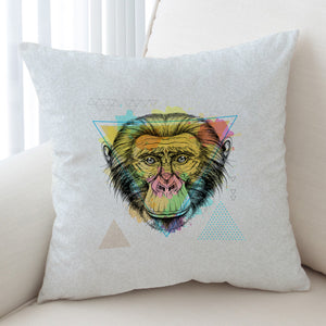 Colorful Watercolor Triangle Monkey SWKD4751 Cushion Cover