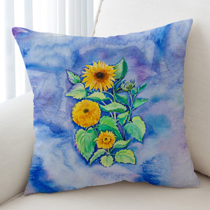 Chrysanthemum Blue Cloud Theme SWKD5147 Cushion Cover