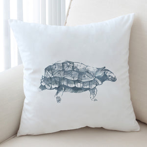 Turtle Pencil Sketch Grey Line SWKD5149 Cushion Cover