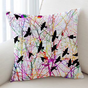 Colorful Bird Net SWKD5153 Cushion Cover