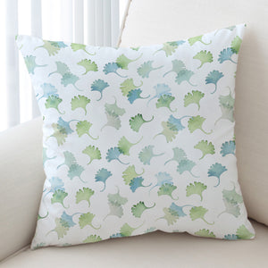 Shade of Green Pastel Palm Leaves SWKD5165 Cushion Cover