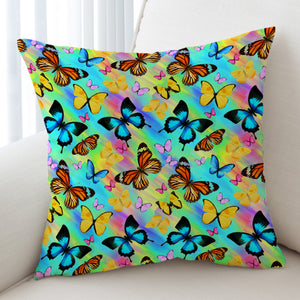 Multi Colorful Butterflies Gradient Pastel Theme SWKD5166 Cushion Cover