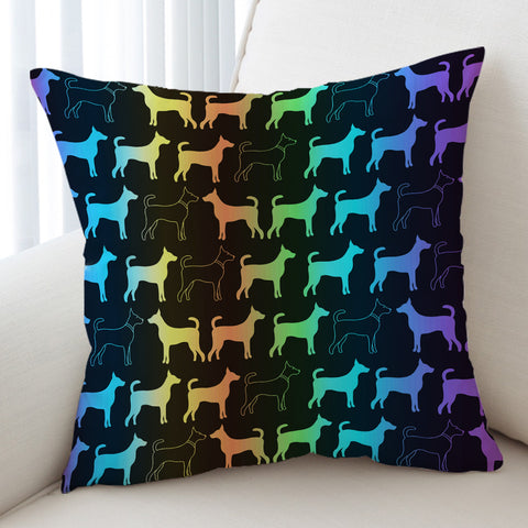 Image of Gradent Monogram Dog Shape SWKD5182 Cushion Cover