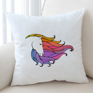 Colorful Unicorn Hair White Theme SWKD5184 Cushion Cover