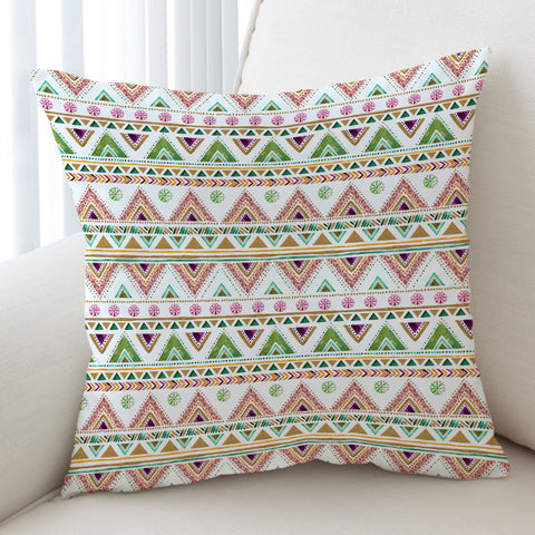 Image of Shade of Pink & Green Aztec SWKD5189 Cushion Cover