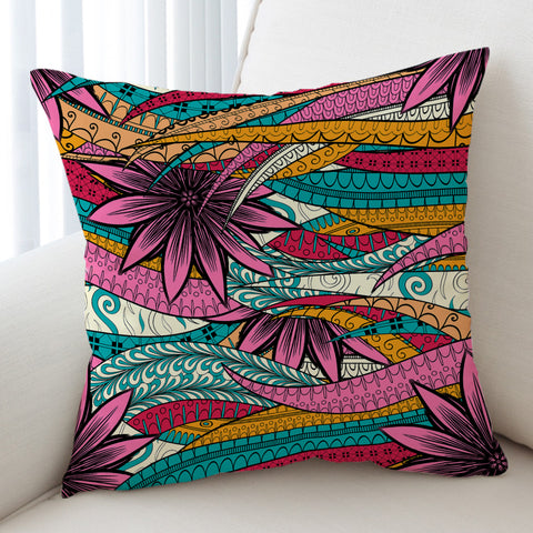 Image of Colorful Mandala Palm Leaves SWKD5190 Cushion Cover