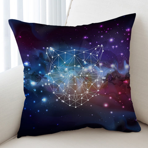 Image of Panther Geometric Line Galaxy Theme SWKD5198 Cushion Cover
