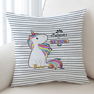 Little Colorful Unicorn Stripes SWKD5202 Cushion Cover