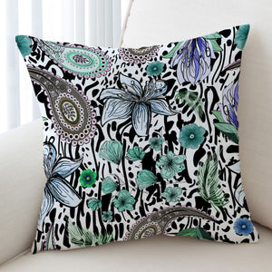 Floral Leopard Pattern Bandana Art SWKD5205 Cushion Cover