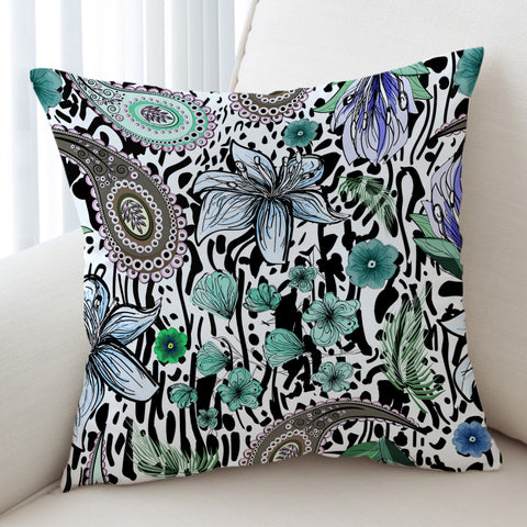 Image of Floral Leopard Pattern Bandana Art SWKD5205 Cushion Cover