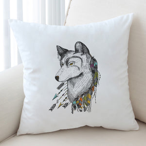 Dreamcatcher Wolf White Theme SWKD5240 Cushion Cover