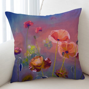 Watercolor Flowers Peach Pink Theme SWKD5241 Cushion Cover