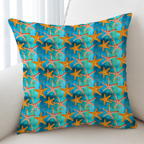 Image of Multi Watercolor Starfish SWKD5243 Cushion Cover