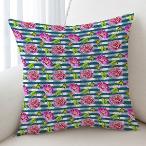 Flower Stripe Bluetint Theme SWKD5245 Cushion Cover