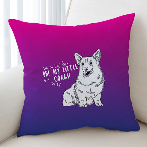 Image of Little Corgi Purple Theme SWKD5251 Cushion Cover