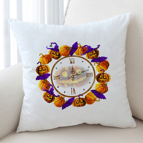 Image of Halloween Pumpskin Clock SWKD5256 Cushion Cover