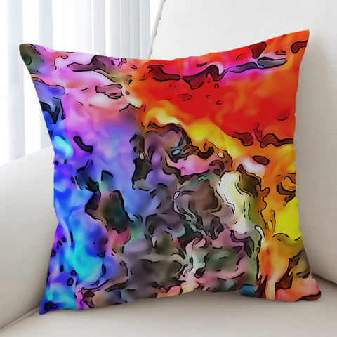 Image of Colorful Waves Watercolor SWKD5259 Cushion Cover