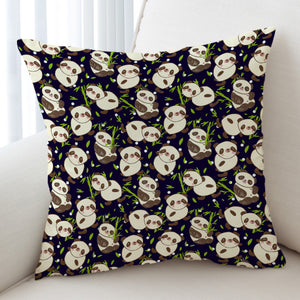 Multi Cute Panda Eating SWKD5260 Cushion Cover