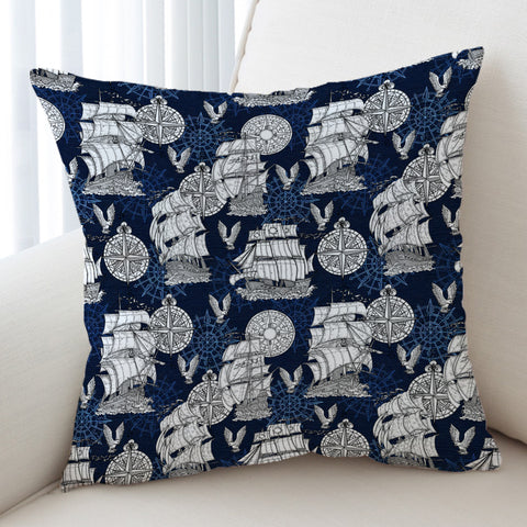 Image of Vintage Pirate Ship & Eagles SWKD5261 Cushion Cover