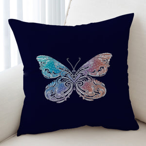 2-Tone Gradient Blue Red Butterfly Navy Theme SWKD5329 Cushion Cover