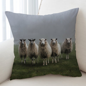 Five Standing Sheeps Dark Theme SWKD5332 Cushion Cover