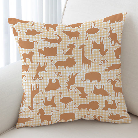 Image of Animel Orange Shadow Stripes SWKD5346 Cushion Cover