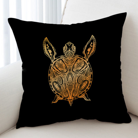 Image of Golden Aztec Pattern Turtle SWKD5348 Cushion Cover