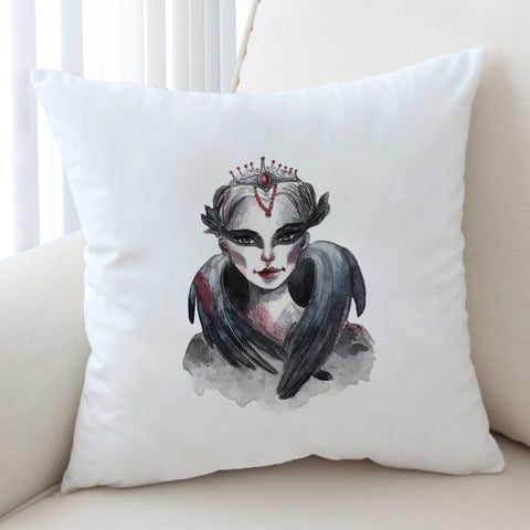 Image of Watercolor Dark Female Witch SWKD5354 Cushion Cover