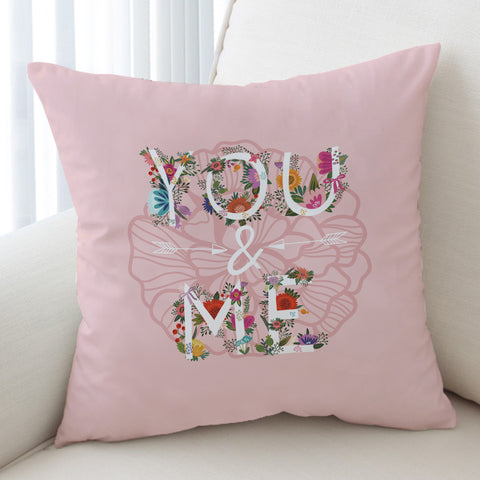 Image of Floral You And Me Pink Theme SWKD5446 Cushion Cover