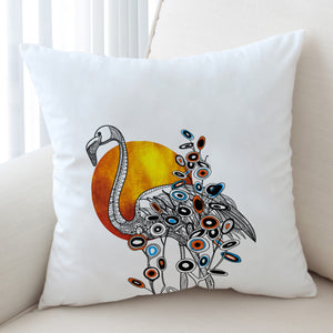 B&W Line Art Stork SWKD5495 Cushion Cover
