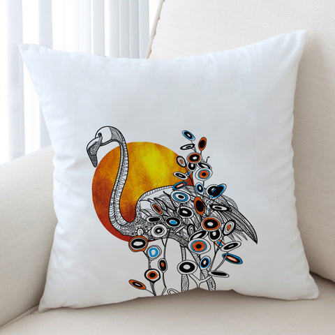 Image of B&W Line Art Stork SWKD5495 Cushion Cover
