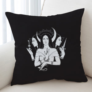 B&W 3-side Of Witch SWKD5496 Cushion Cover