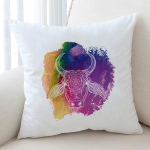 Colorful Splatter Mandala Buffalo White Line SWKD5497 Cushion Cover