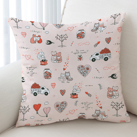 Image of Cute Little Love Gifts Pink Theme SWKD5499 Cushion Cover