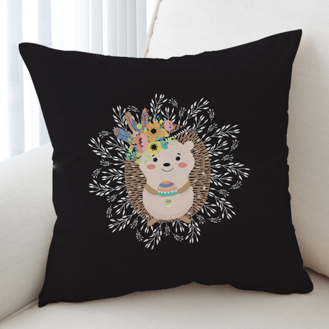 Image of Cute Floral Pastel Hedgehog SWKD5597 Cushion Cover
