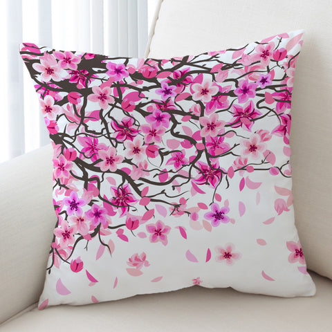 Image of Sakura Flower White Theme SWKD5604 Cushion Cover