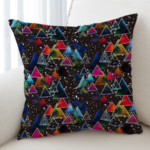 Multi Galaxy Triangles White Outline SWKD5605 Cushion Cover