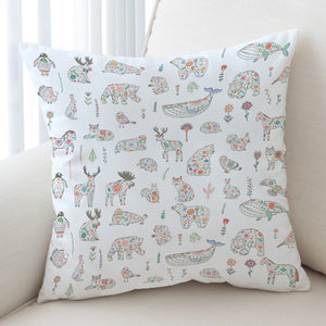 Collection Of Pastel Mandala Animals SWKD5609 Cushion Cover