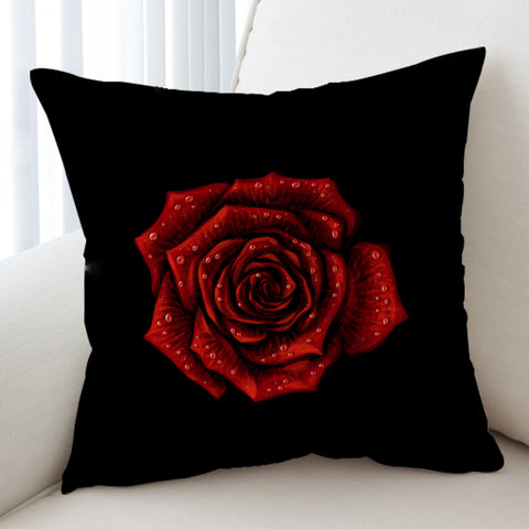 Image of Dark Rose Black Theme SWKD5619 Cushion Cover