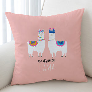 Cute Pastel Couple Llama - No Drama SWKD5620 Cushion Cover