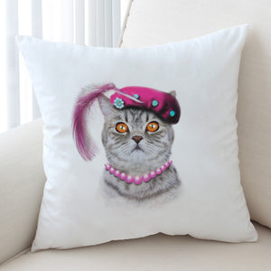 Female Artist Cat SWKD5627 Cushion Cover