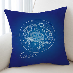 Cancer Sign Blue Theme SWKD6109 Cushion Cover