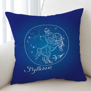 Sagittarius Sign Blue Theme SWKD6111 Cushion Cover