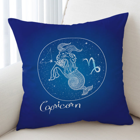 Image of Capricorn Sign Blue Theme SWKD6113 Cushion Cover